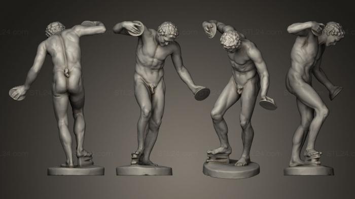 Статуи античные и исторические (Танцующий сатир, STKA_0787) 3D модель для ЧПУ станка